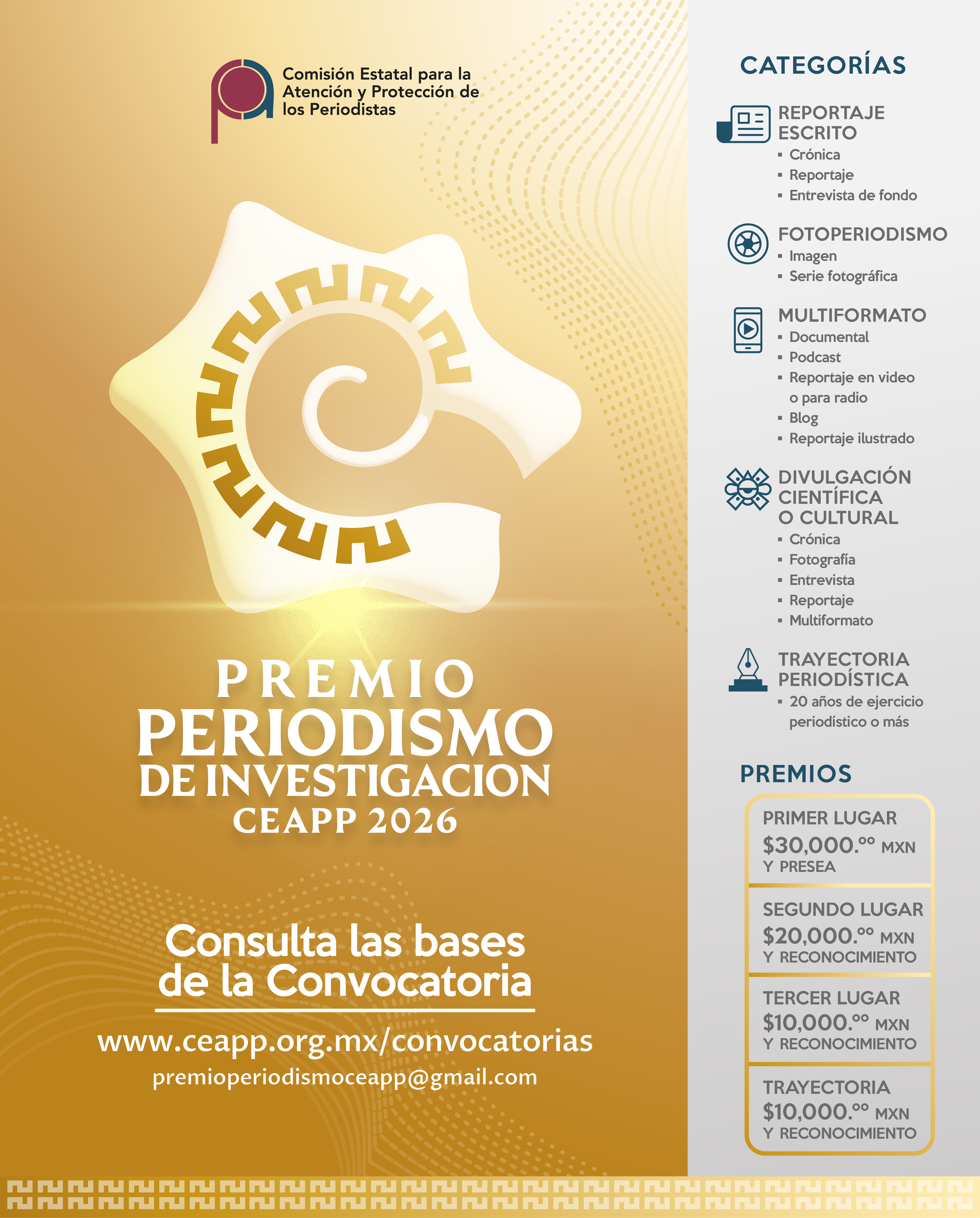 Convocatoria Premio Periodismo de Investigación CEAPP 2026